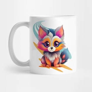 Colorful Cute Cat, Kids Design Mug